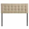 Lily Queen Upholstered Fabric Headboard Beige -WALKER EDISON Shop MOD 5041 BEI 1