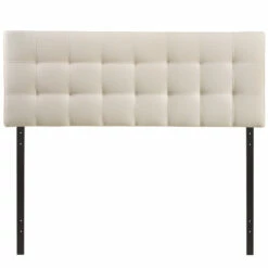 Lily Queen Upholstered Fabric Headboard Ivory 10 Lily Queen Upholstered Fabric Headboard Ivory -WALKER EDISON Shop MOD 5041 IVO 4