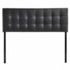 Lily Queen Upholstered Vinyl Headboard Black -WALKER EDISON Shop MOD 5130 BLK 1