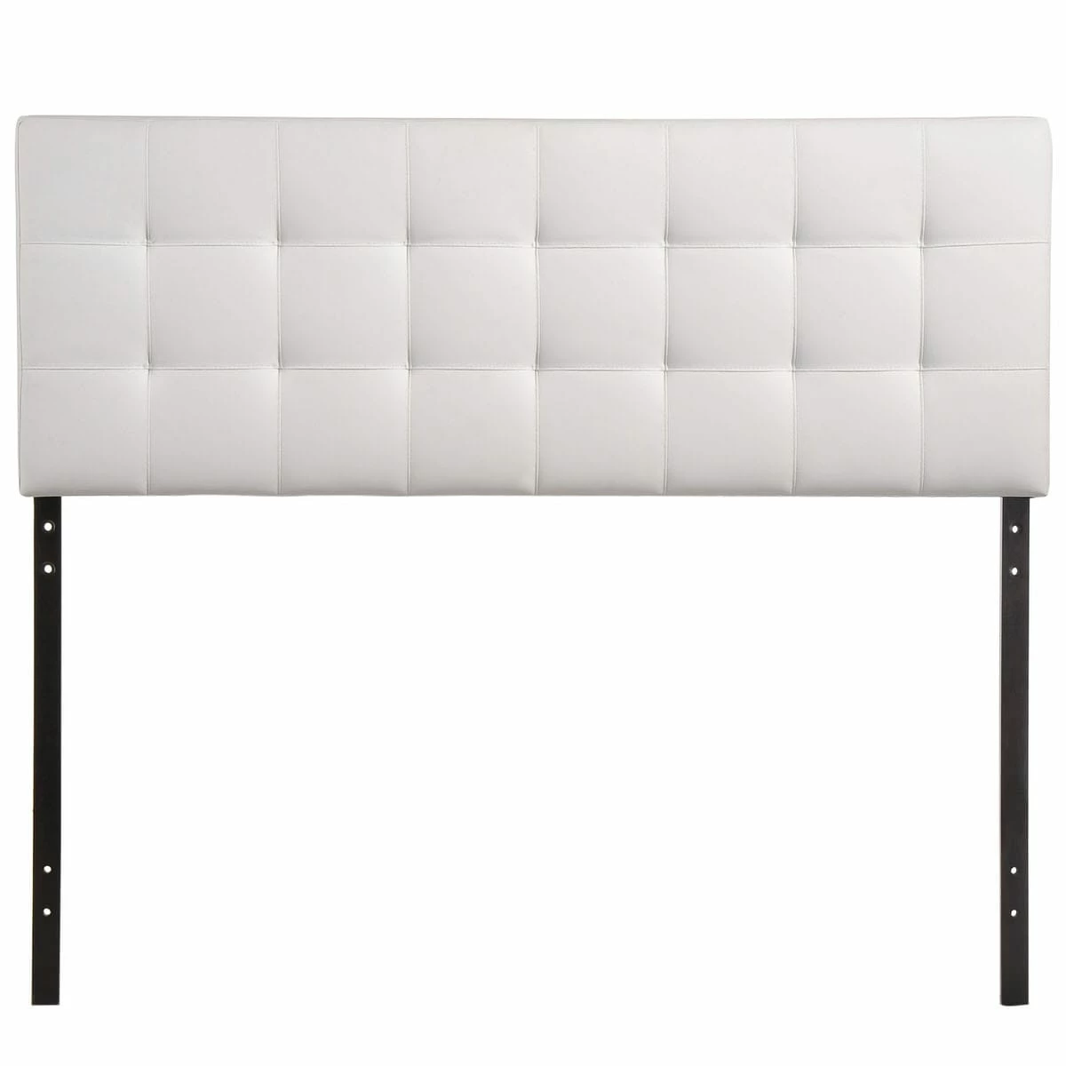 Lily King Upholstered Vinyl Headboard White 4 Lily King Upholstered Vinyl Headboard White - Image 2