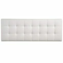 Lily King Upholstered Vinyl Headboard White 9 Lily King Upholstered Vinyl Headboard White -WALKER EDISON Shop MOD 5145 WHI 3