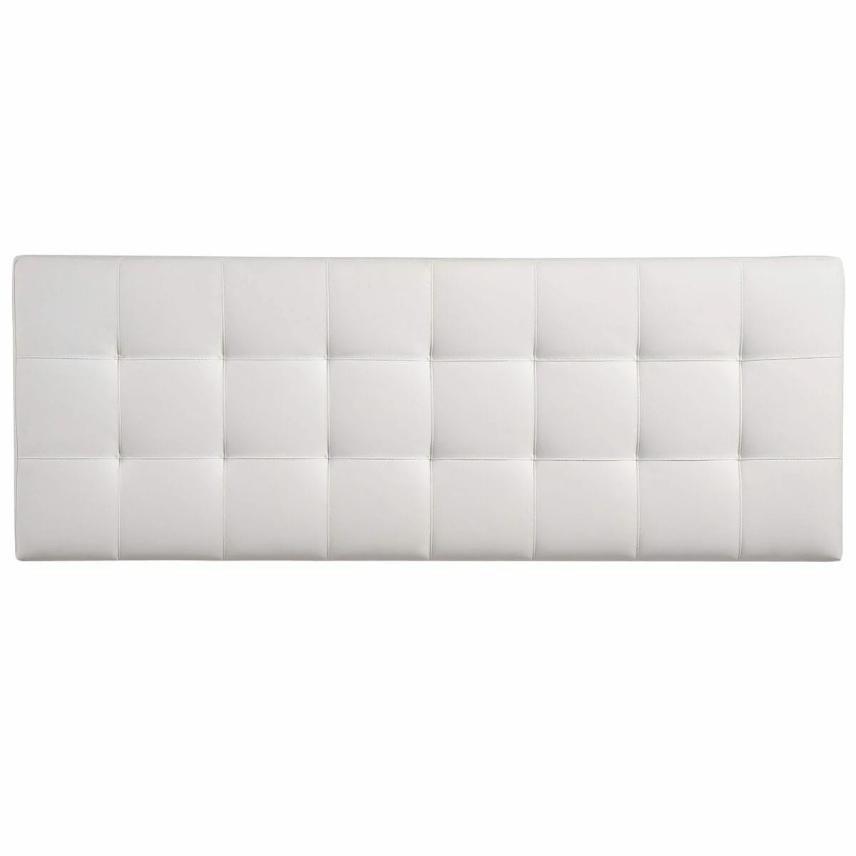 Lily King Upholstered Vinyl Headboard White 5 Lily King Upholstered Vinyl Headboard White - Image 3