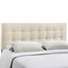 Lily Full Upholstered Fabric Headboard Ivory 1 Lily Full Upholstered Fabric Headboard Ivory -WALKER EDISON Shop MOD 5146 IVO 1