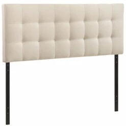 Lily Full Upholstered Fabric Headboard Ivory 9 Lily Full Upholstered Fabric Headboard Ivory -WALKER EDISON Shop MOD 5146 IVO 3