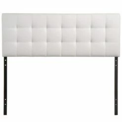 Lily Full Upholstered Vinyl Headboard White -WALKER EDISON Shop MOD 5147 WHI 2