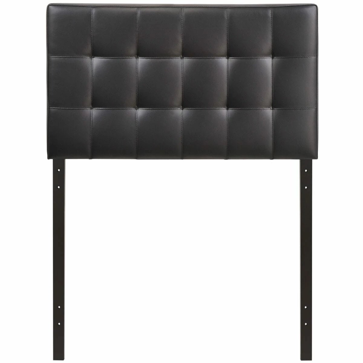 Lily Twin Upholstered Vinyl Headboard Black 4 Lily Twin Upholstered Vinyl Headboard Black - Image 2
