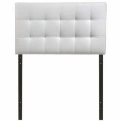 Lily Twin Upholstered Vinyl Headboard White -WALKER EDISON Shop MOD 5149 WHI 3