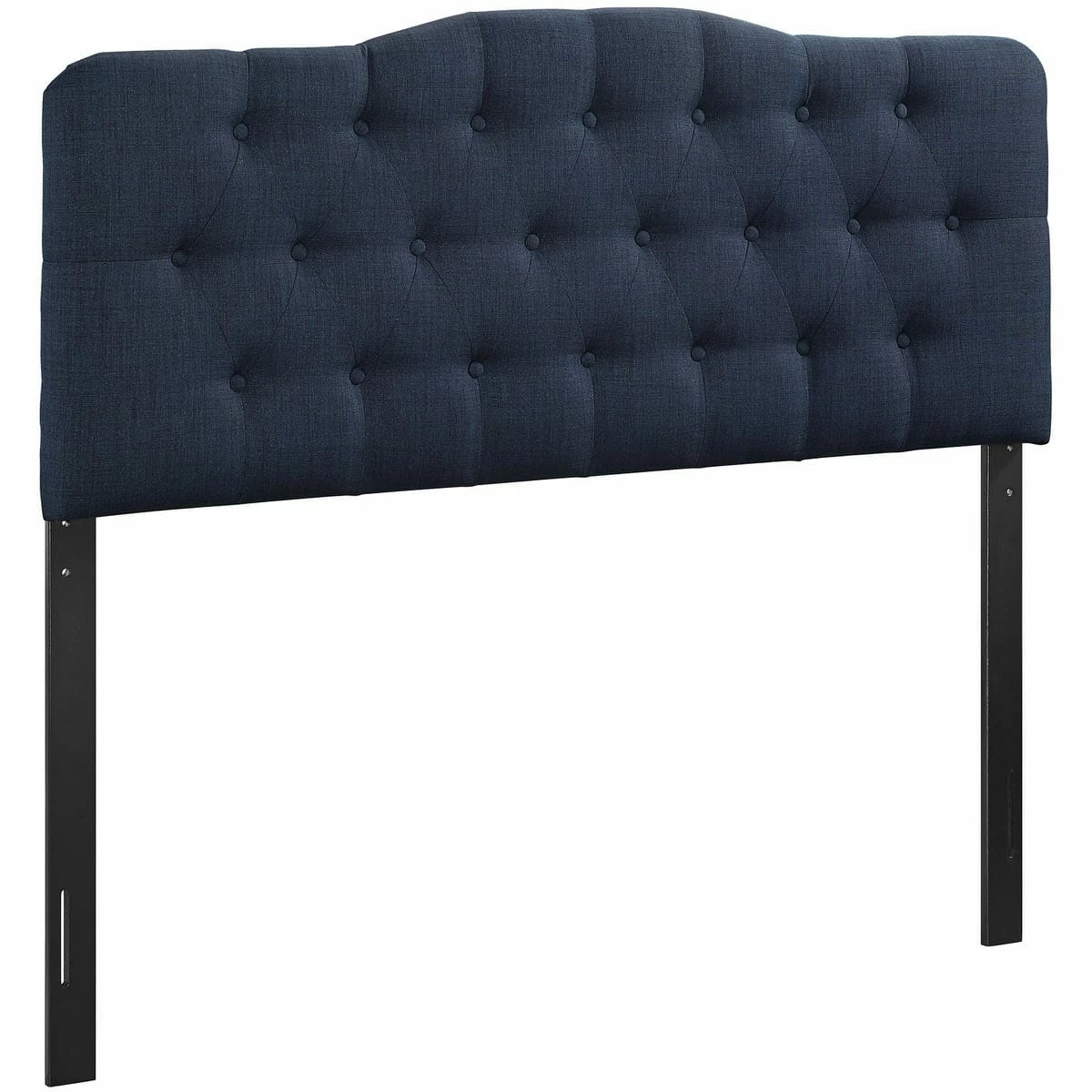 Annabel Queen Upholstered Fabric Headboard Navy 4 Annabel Queen Upholstered Fabric Headboard Navy - Image 2