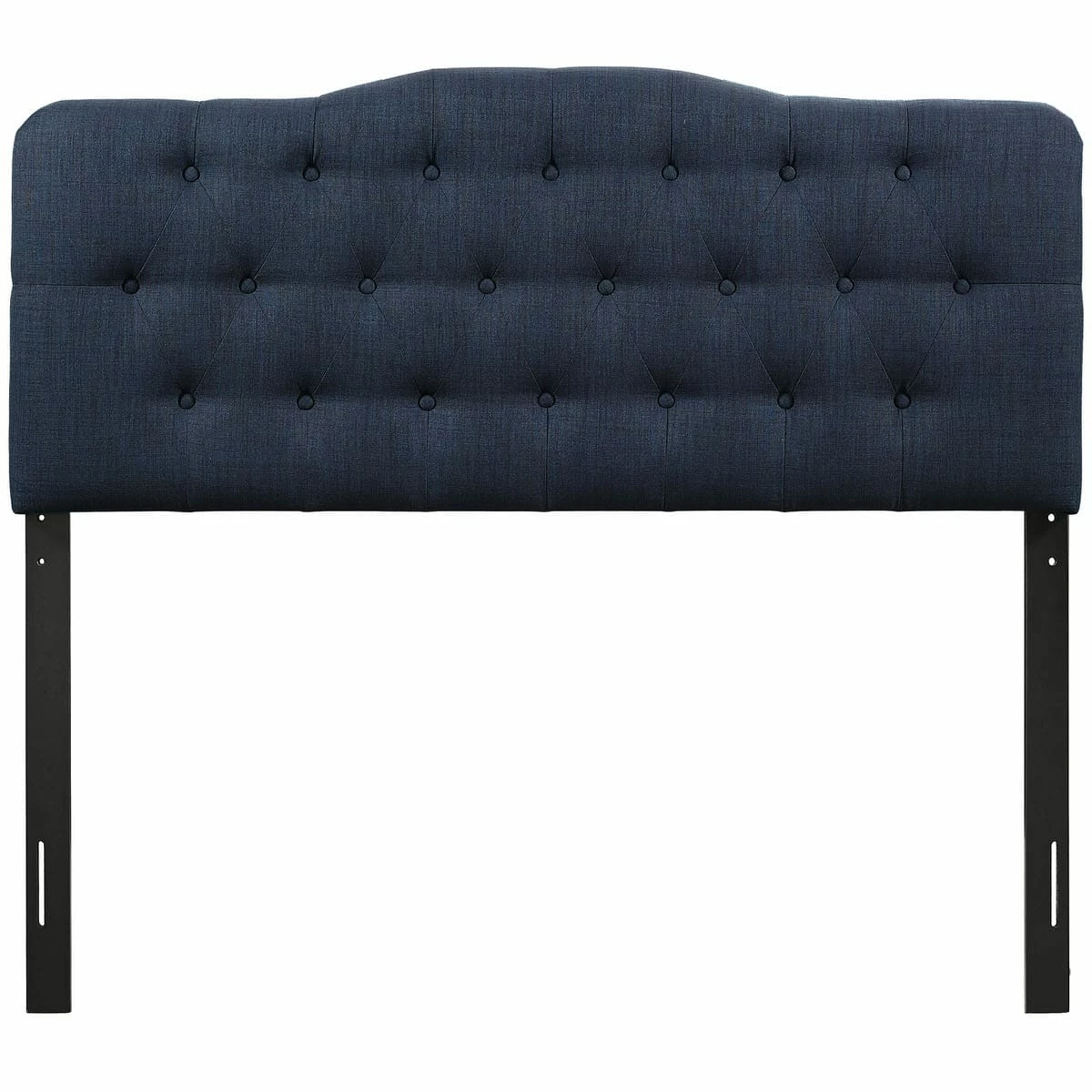 Annabel Queen Upholstered Fabric Headboard Navy 5 Annabel Queen Upholstered Fabric Headboard Navy - Image 3