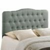 Annabel Full Upholstered Fabric Headboard Gray -WALKER EDISON Shop MOD 5156 GRY 1