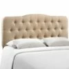 Annabel King Upholstered Fabric Headboard Beige -WALKER EDISON Shop MOD 5158 BEI 1