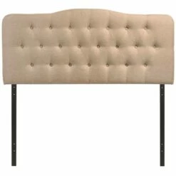 Annabel King Upholstered Fabric Headboard Beige -WALKER EDISON Shop MOD 5158 BEI 3