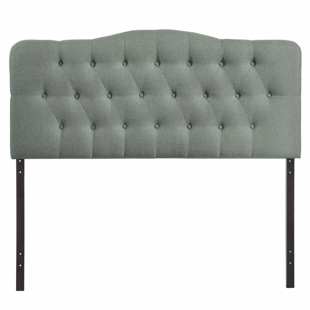Annabel King Upholstered Fabric Headboard Gray 4 Annabel King Upholstered Fabric Headboard Gray - Image 2