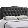 Annabel King Upholstered Vinyl Headboard Black 2 Annabel King Upholstered Vinyl Headboard Black -WALKER EDISON Shop MOD 5159 BLK 1