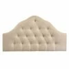 Sovereign Queen Upholstered Fabric Headboard Beige -WALKER EDISON Shop MOD 5162 BEI 1