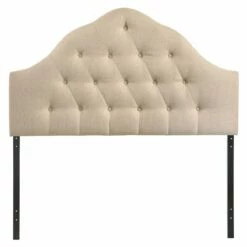 Sovereign Queen Upholstered Fabric Headboard Beige -WALKER EDISON Shop MOD 5162 BEI 4