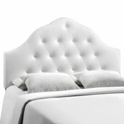 Sovereign Full Upholstered Vinyl Headboard White