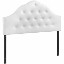 Sovereign King Upholstered Vinyl Headboard White -WALKER EDISON Shop MOD 5167 WHI 3