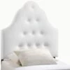 Sovereign Twin Upholstered Vinyl Headboard White -WALKER EDISON Shop MOD 5169 WHI 1