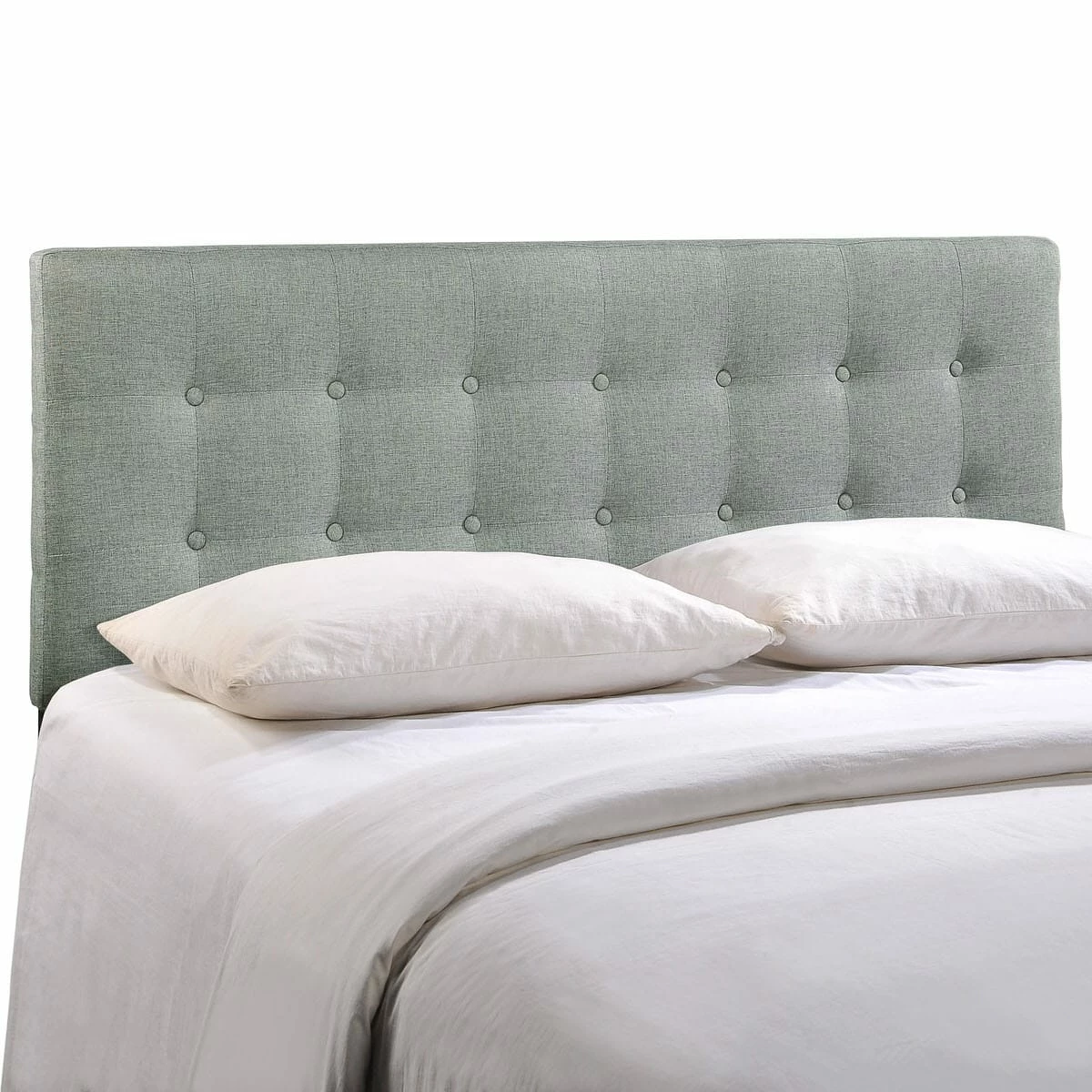Emily Queen Upholstered Fabric Headboard Gray 3 Emily Queen Upholstered Fabric Headboard Gray