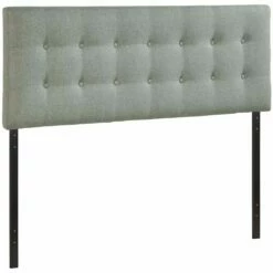 Emily Queen Upholstered Fabric Headboard Gray 8 Emily Queen Upholstered Fabric Headboard Gray -WALKER EDISON Shop MOD 5170 GRY 3