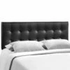 Emily Full Upholstered Vinyl Headboard Black
