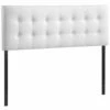 Emily Full Upholstered Vinyl Headboard White