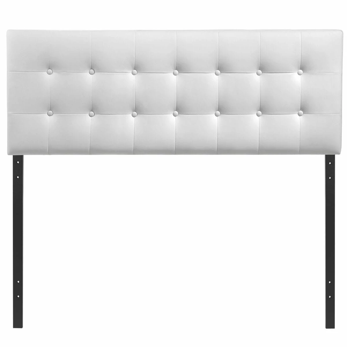 Emily Full Upholstered Vinyl Headboard White 4 Emily Full Upholstered Vinyl Headboard White - Image 2