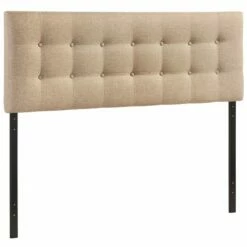 Emily King Upholstered Fabric Headboard Beige -WALKER EDISON Shop MOD 5174 BEI 2