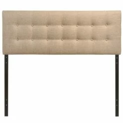 Emily King Upholstered Fabric Headboard Beige -WALKER EDISON Shop MOD 5174 BEI 3