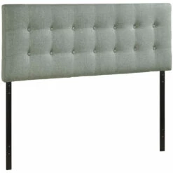 Emily King Upholstered Fabric Headboard Gray -WALKER EDISON Shop MOD 5174 GRY 2