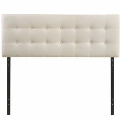 Emily King Upholstered Fabric Headboard Ivory -WALKER EDISON Shop MOD 5174 IVO 3