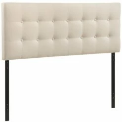 Emily King Upholstered Fabric Headboard Ivory -WALKER EDISON Shop MOD 5174 IVO 4