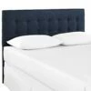 Emily King Upholstered Fabric Headboard Navy