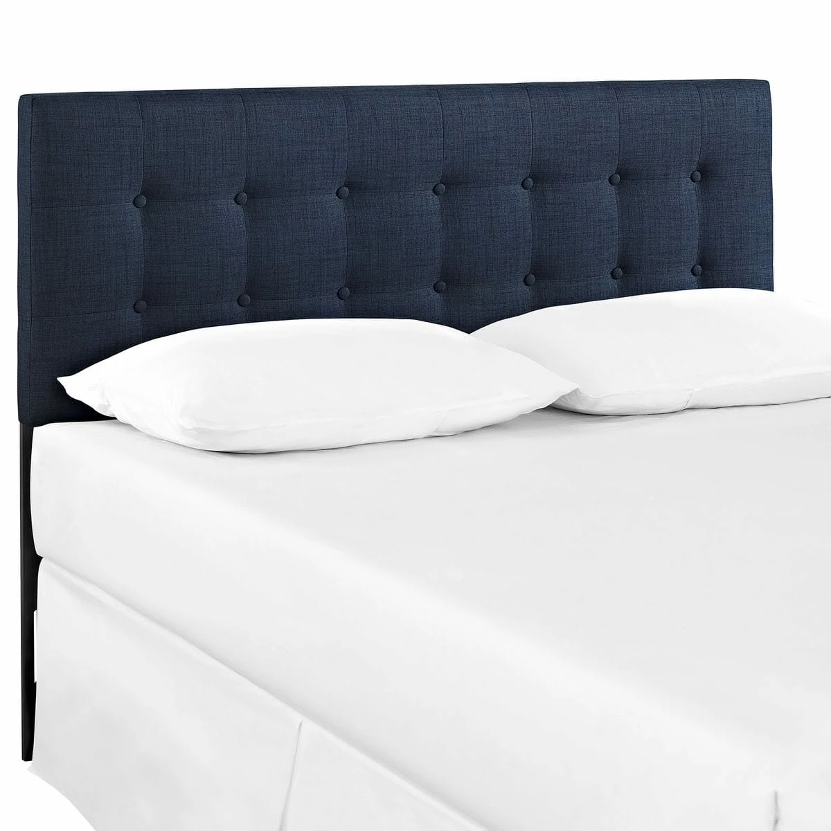 Emily King Upholstered Fabric Headboard Navy 3 Emily King Upholstered Fabric Headboard Navy