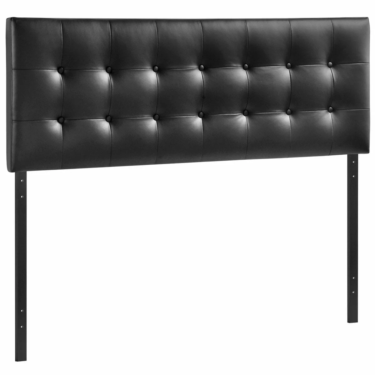 Emily King Upholstered Vinyl Headboard Black 4 Emily King Upholstered Vinyl Headboard Black - Image 2
