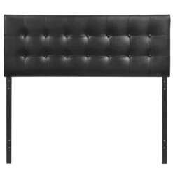 Emily King Upholstered Vinyl Headboard Black 8 Emily King Upholstered Vinyl Headboard Black -WALKER EDISON Shop MOD 5175 BLK 3