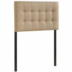 Emily Twin Upholstered Fabric Headboard Beige -WALKER EDISON Shop MOD 5176 BEI 3