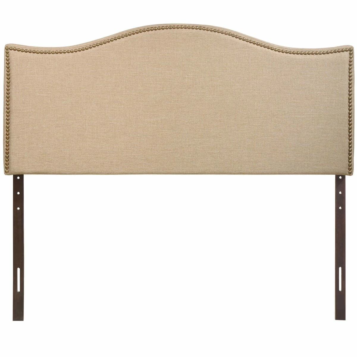 Curl Queen Nailhead Upholstered Headboard Cafe 4 Curl Queen Nailhead Upholstered Headboard Cafe - Image 2
