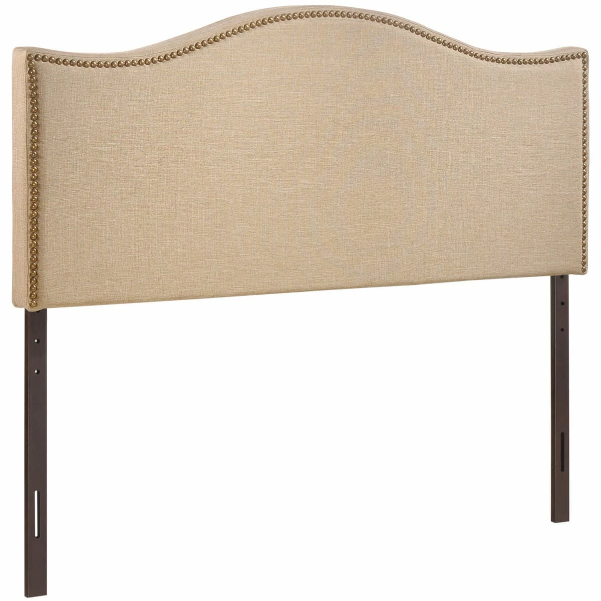 Curl Queen Nailhead Upholstered Headboard Cafe 5 Curl Queen Nailhead Upholstered Headboard Cafe - Image 3