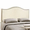 Curl King Nailhead Upholstered Headboard Ivory -WALKER EDISON Shop MOD 5207 IVO 1