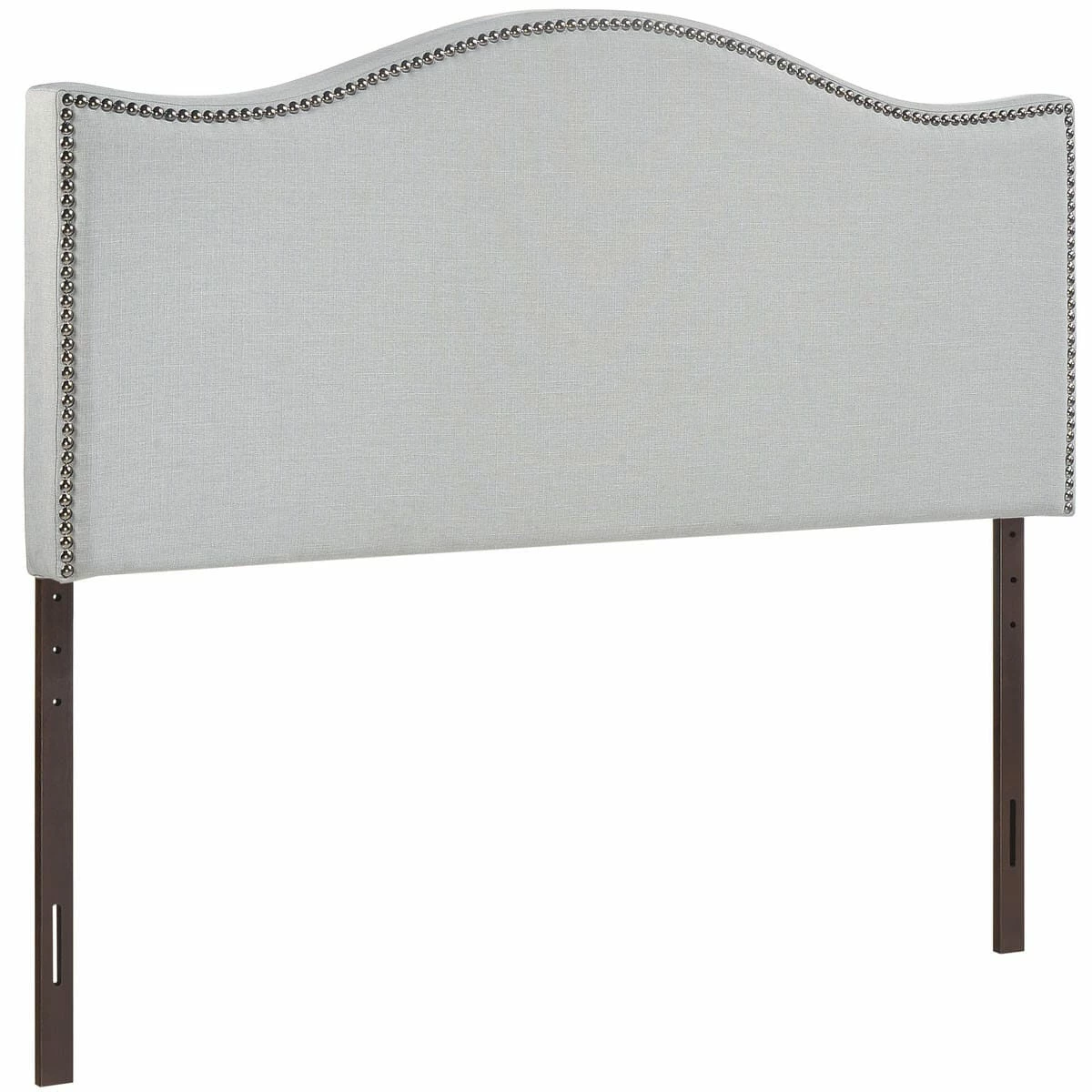 Curl Full Nailhead Upholstered Headboard Sky Gray 5 Curl Full Nailhead Upholstered Headboard Sky Gray - Image 3