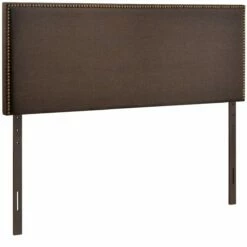 Region Queen Nailhead Upholstered Headboard Dark Brown -WALKER EDISON Shop MOD 5215 DBR 3