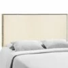 Region Queen Nailhead Upholstered Headboard Ivory 2 Region Queen Nailhead Upholstered Headboard Ivory -WALKER EDISON Shop MOD 5215 IVO 1