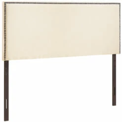 Region Queen Nailhead Upholstered Headboard Ivory -WALKER EDISON Shop MOD 5215 IVO 3