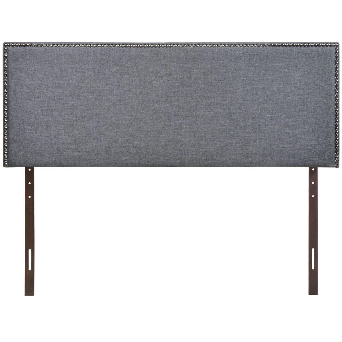 Region Queen Nailhead Upholstered Headboard Smoke 4 Region Queen Nailhead Upholstered Headboard Smoke - Image 2
