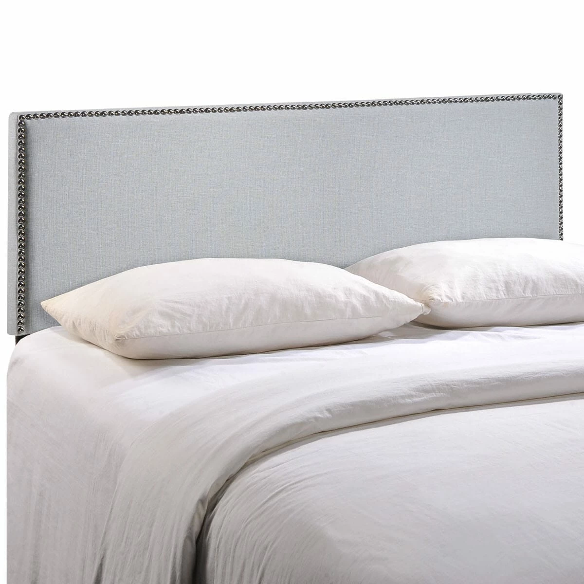 Region Full Nailhead Upholstered Headboard Sky Gray 3 Region Full Nailhead Upholstered Headboard Sky Gray