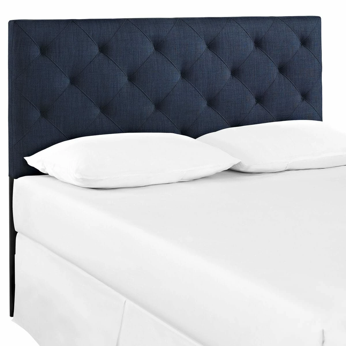 Theodore Full Upholstered Fabric Headboard Navy 3 Theodore Full Upholstered Fabric Headboard Navy