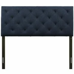 Theodore Full Upholstered Fabric Headboard Navy 8 Theodore Full Upholstered Fabric Headboard Navy -WALKER EDISON Shop MOD 5313 NAV 3