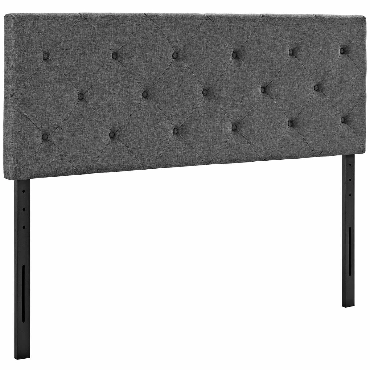 Terisa King Upholstered Fabric Headboard Gray 3 Terisa King Upholstered Fabric Headboard Gray